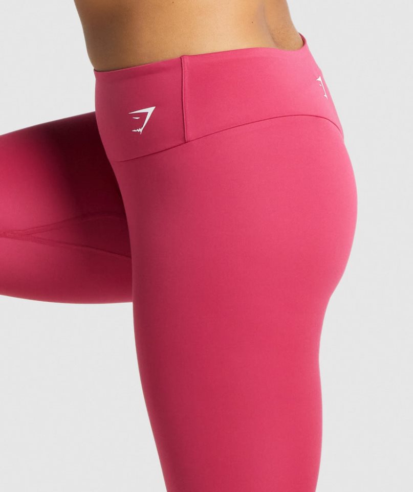 Women's Gymshark Training Cropped Leggings Pink | NZ 2KMFEX